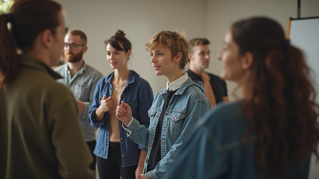 Diverse Gruppe in einer konzentrierten Trainingsession