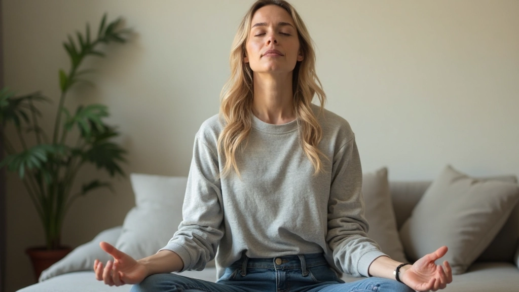 Person praktiziert Achtsamkeitsmeditation und stärkt ihre mentale Willenskraft